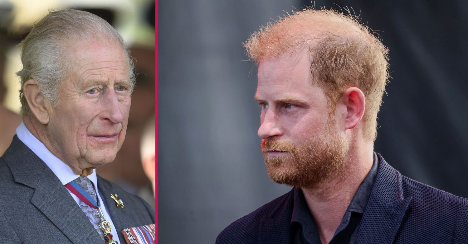 ED composite of King Charles and Prince Harry at different events