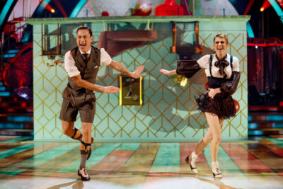 Carlos Gu and Karen Carney performing on Strictly
