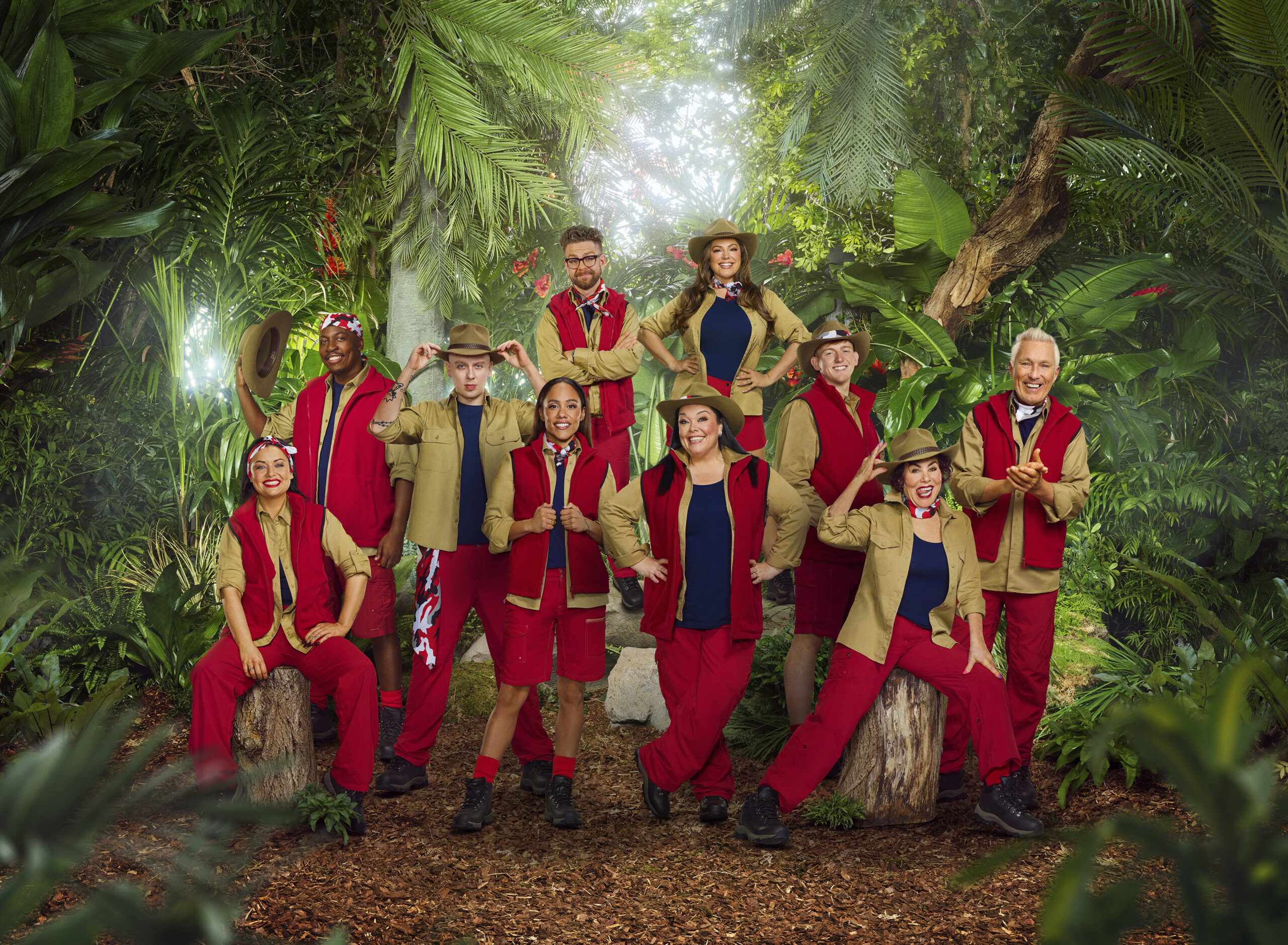 I'm A Celebrity camp first full group picture