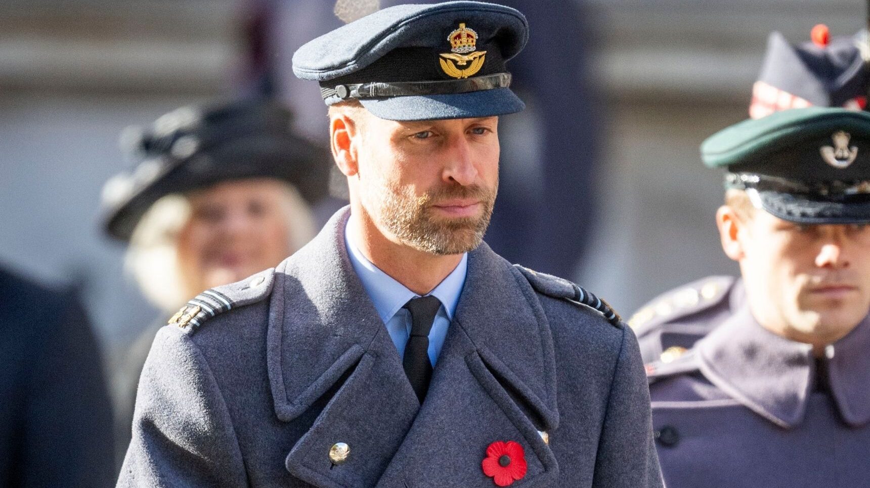Prince William at the Remembrance Sunday service