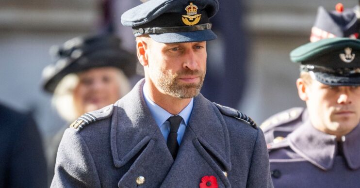 Prince William at the Remembrance Sunday service