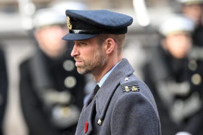 Prince William at the Remembrance Sunday service