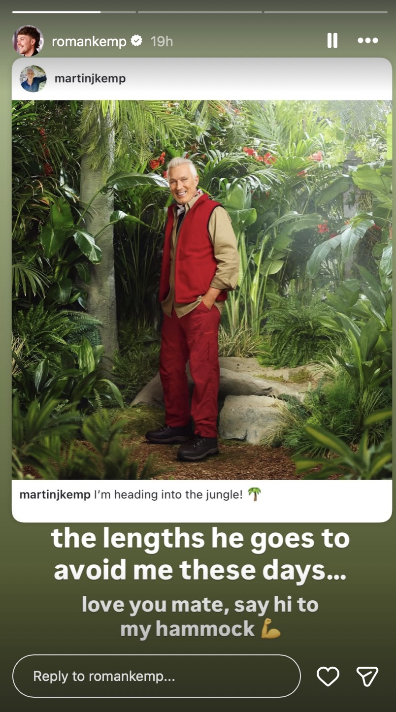 Roman Kemp Instagram Story