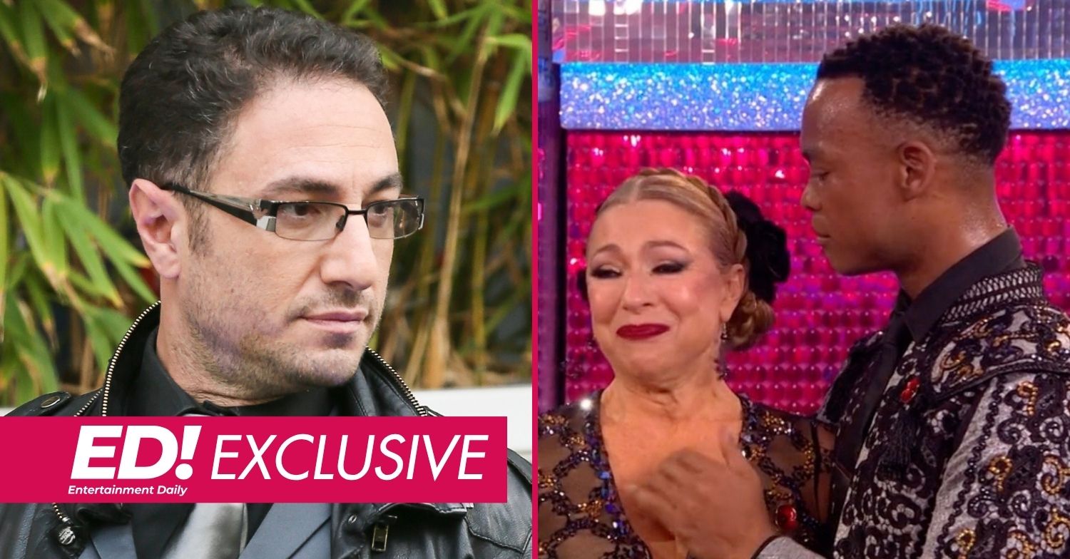 Vincent Simon looking to the side/Alex Kingston and Johannes Radebe on Strictly