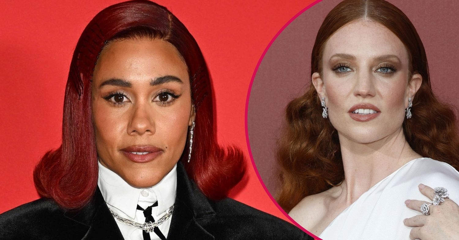 Alex Scott and Jess Glynne on the red carpet