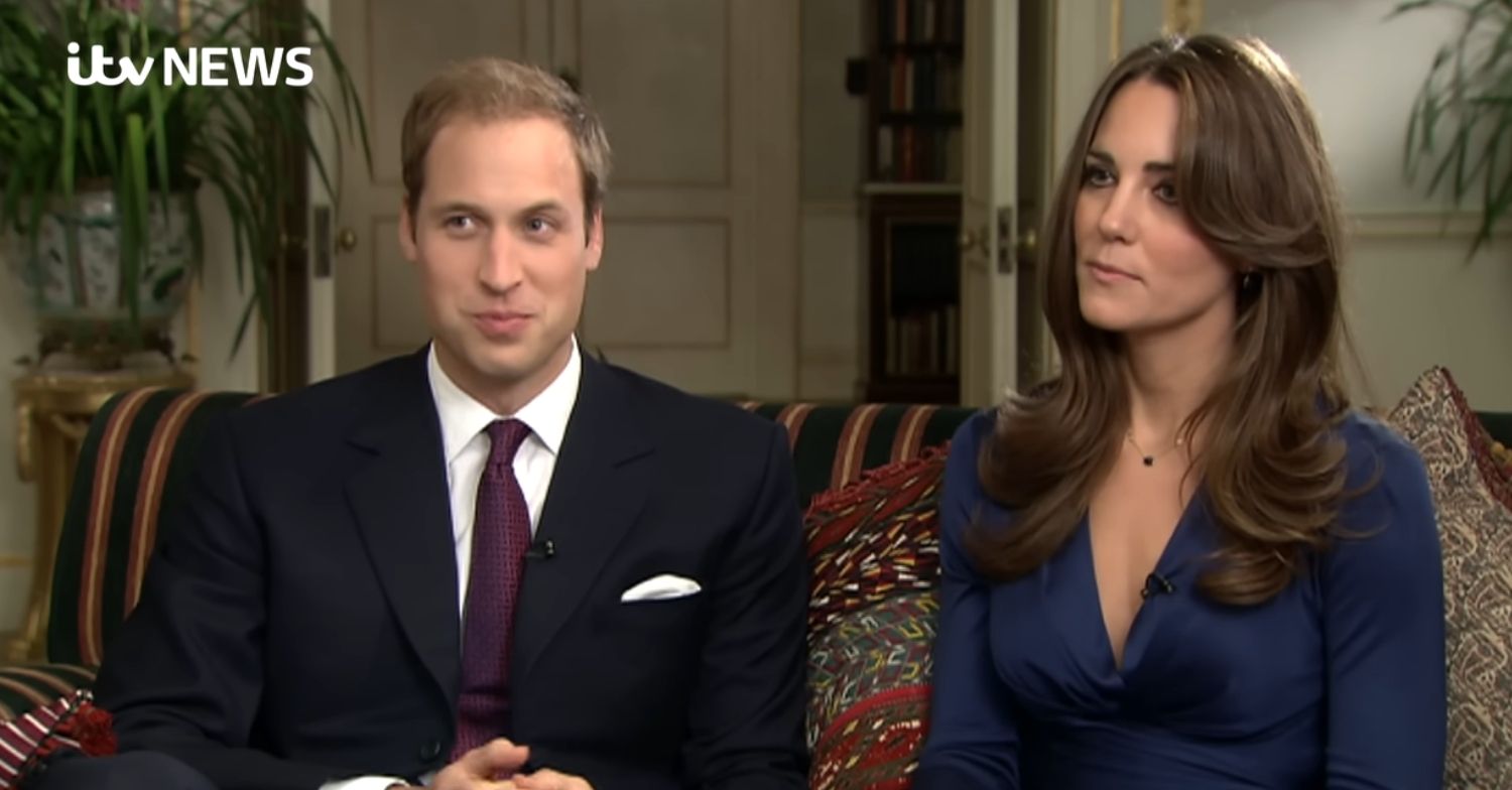 Prince William and Kate Middleton during engagement interview