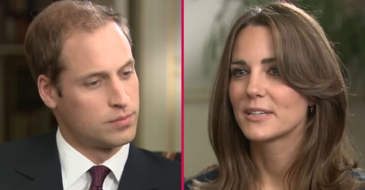 ED composite of Prince William and Kate Middleton during engagement interview