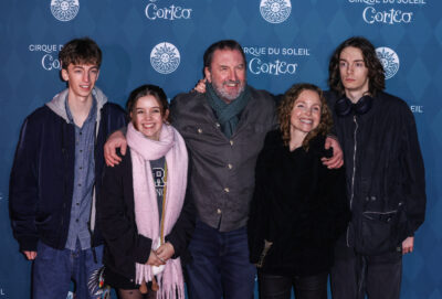 Lee Mack and his family