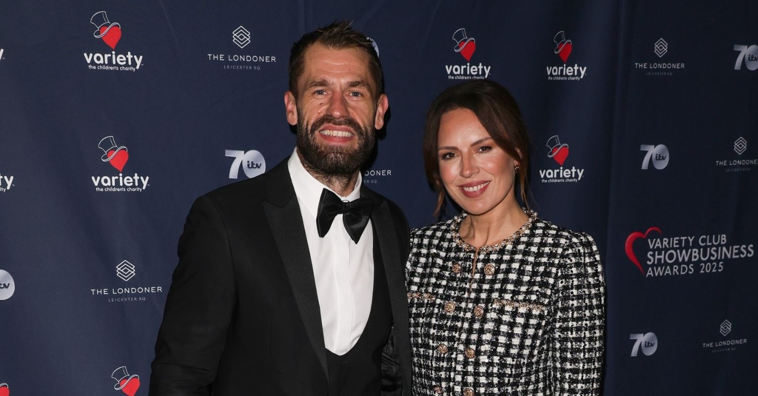 Kelvin Fletcher and wife Liz smiling