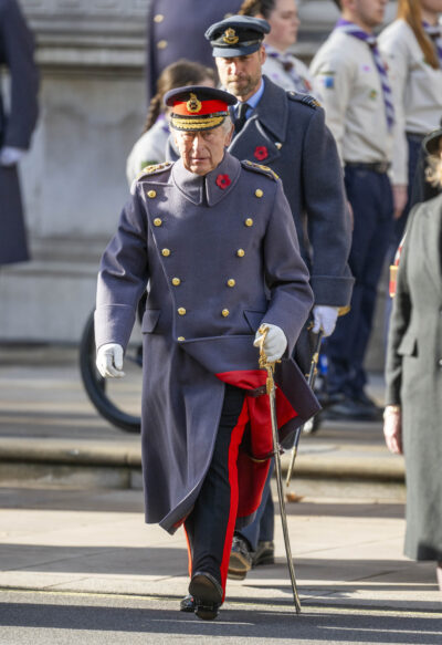 King Charles wearing uniform on Remembrance Day