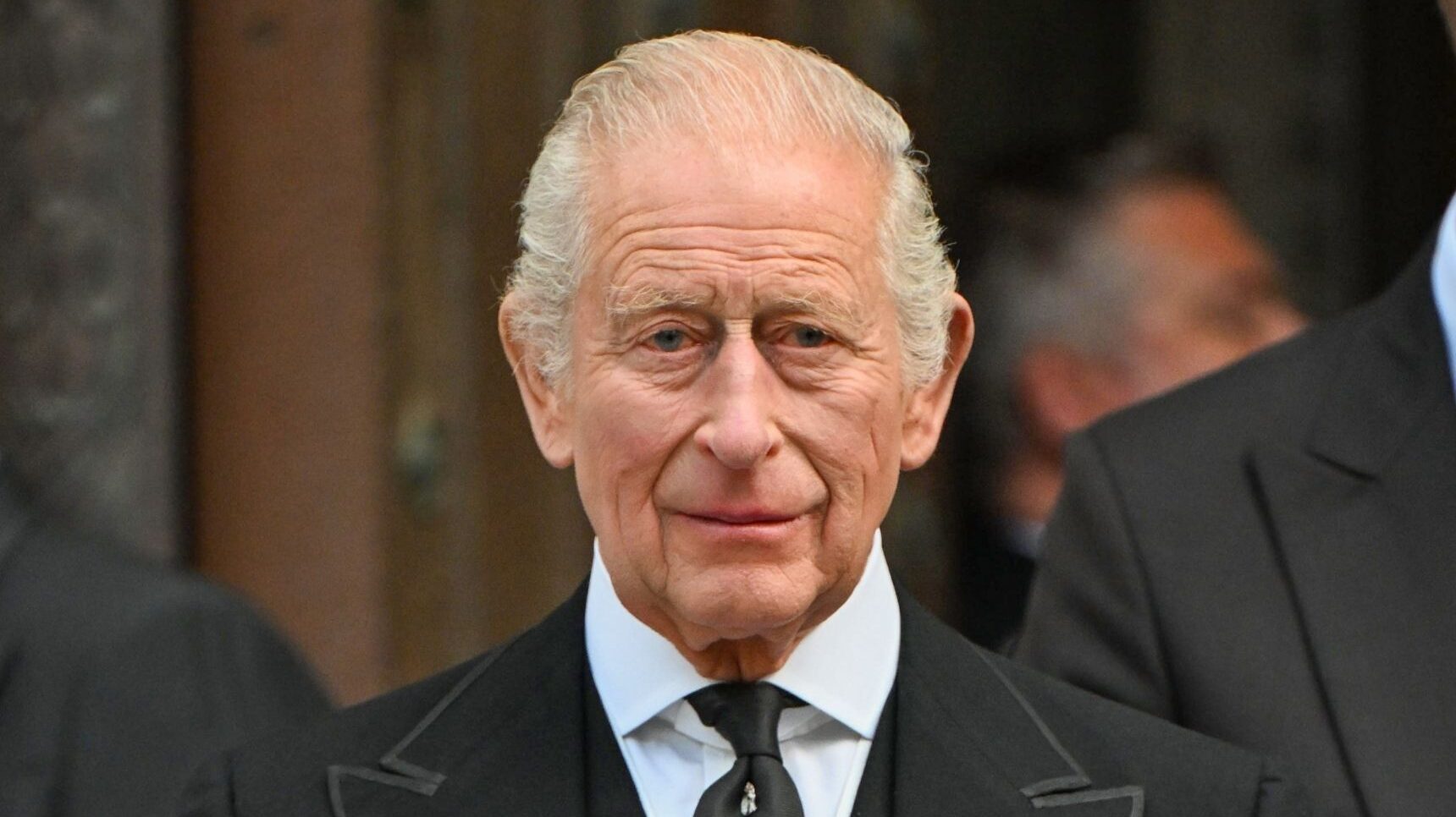 King Charles with a serious expression