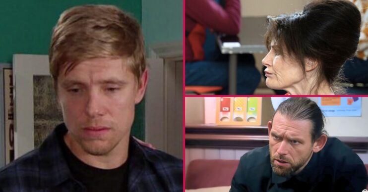 Robert, Faith and Kev in Emmerdale split pic (Credit: ITV/Comp ED!)