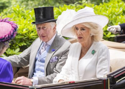 King Charles and Queen Camilla in carriage together