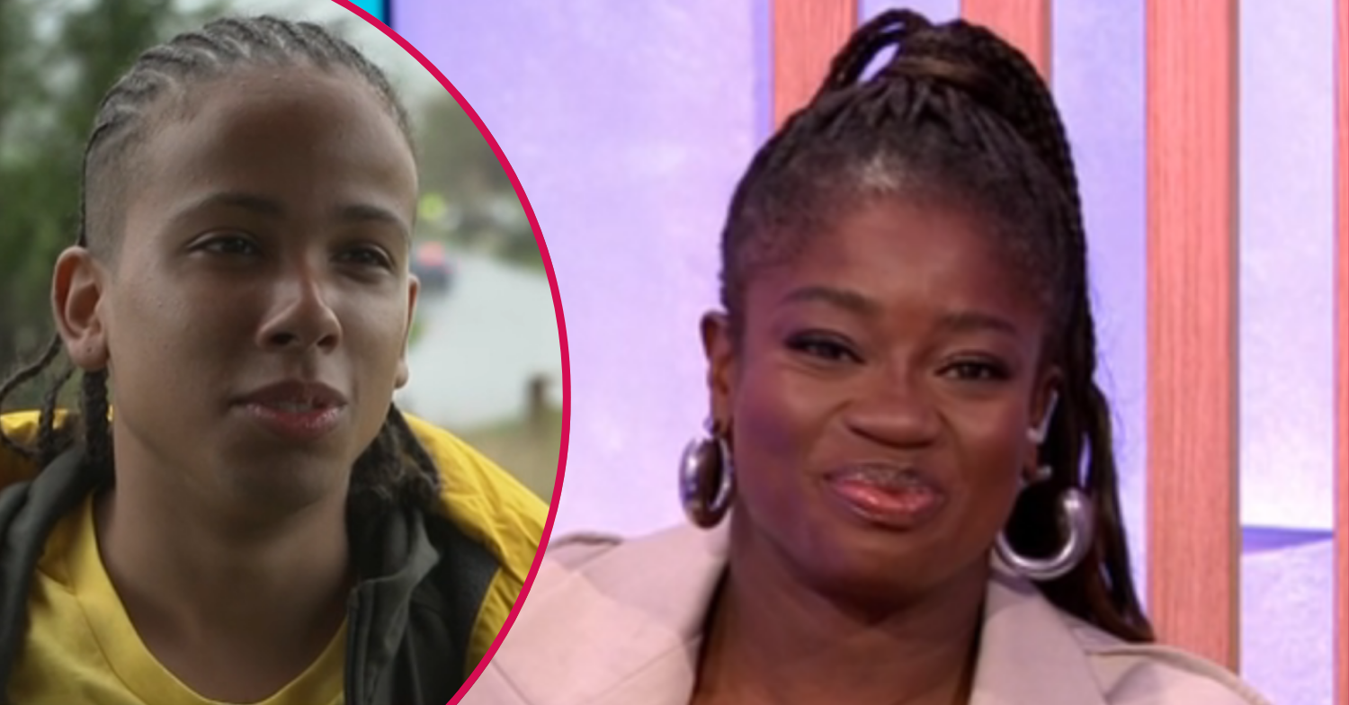 Clara Amfo presenting The One Show and Jude from the Children in Need Challenge Squad