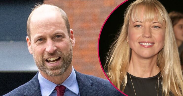ED composite of Prince William and Sara Cox smiling