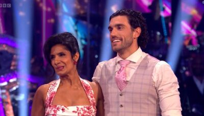 Balvinder Sopal speaking to Tess Daly on Strictly