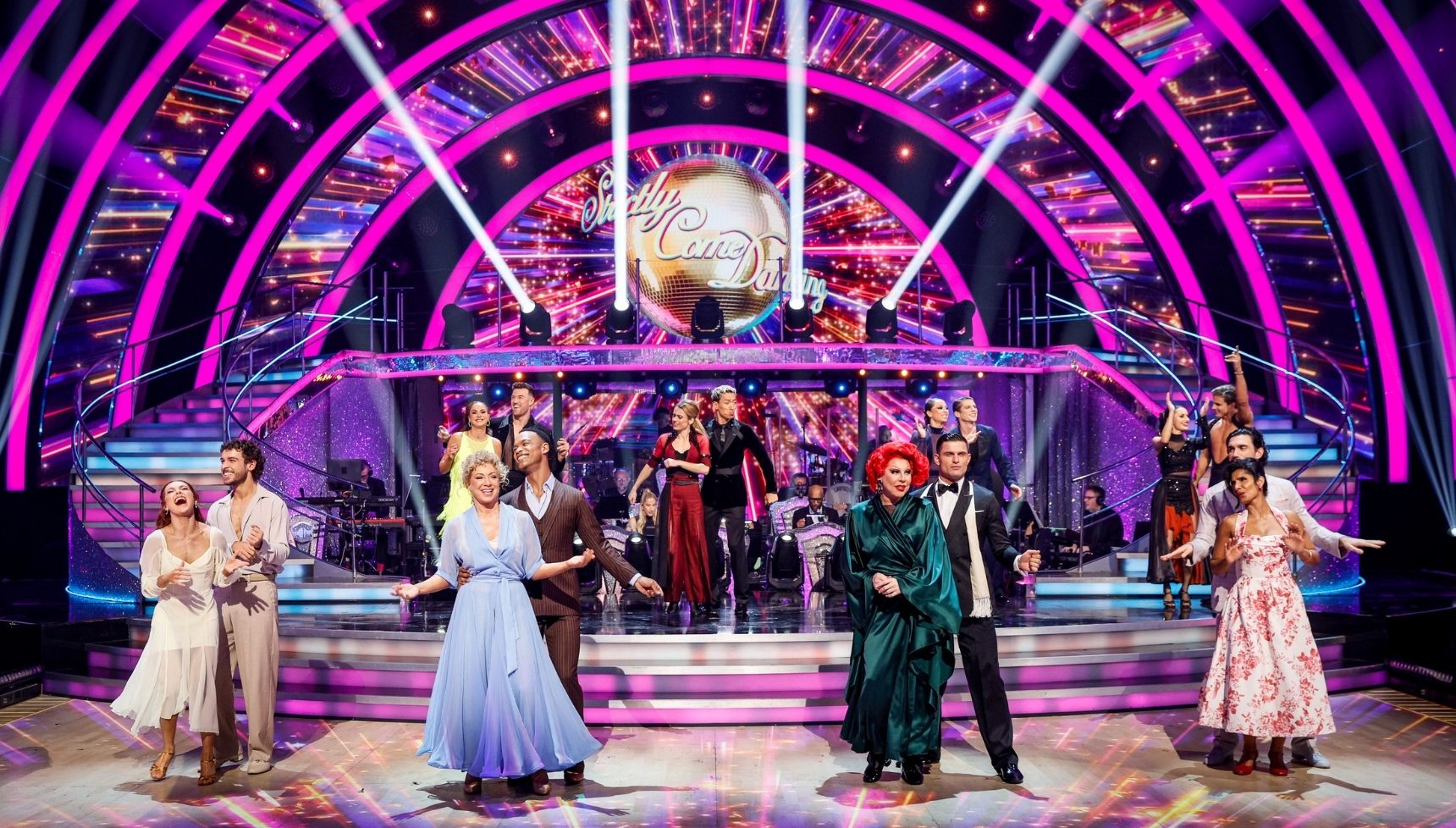The Strictly cast in the BBC ballroom