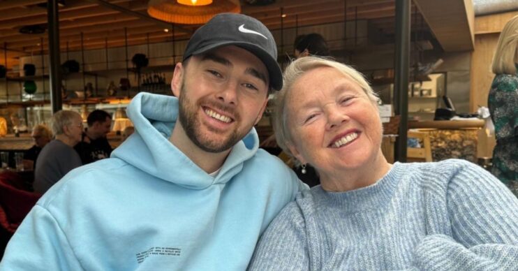 Charlie and Pauline Quirke smiling for the camera