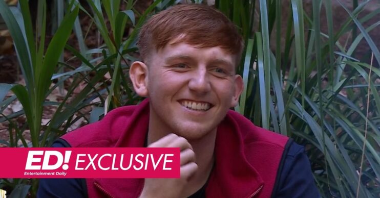 Angry Ginge smiling on I'm A celebrity