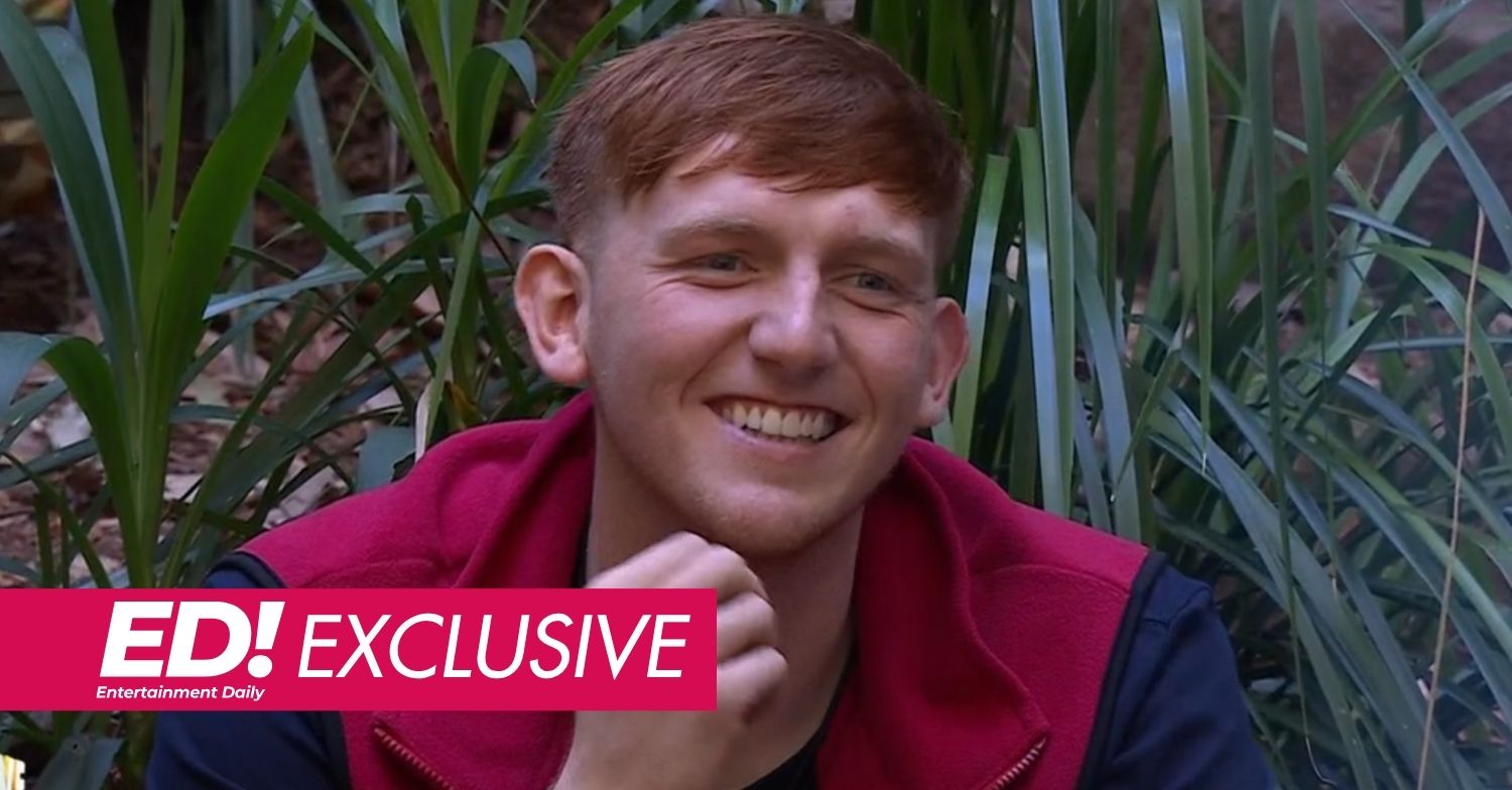 Angry Ginge smiling on I'm A celebrity