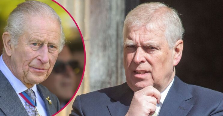 King Charles and Andrew Mountbatten-Windsor