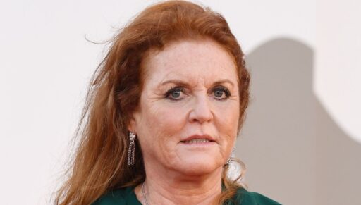 Sarah Ferguson with shocked expression