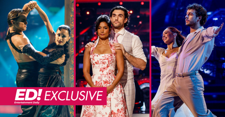 Balvinder and Julian and George and Alexis on Strictly and Amber and Nikita