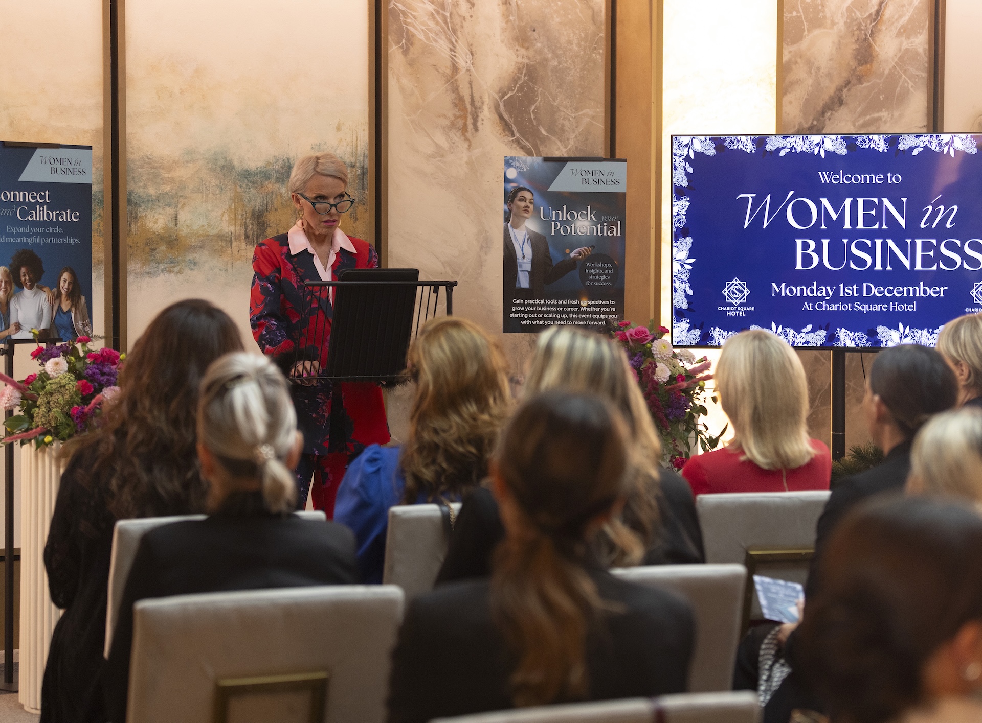 Debbie at conference in Coronation Street