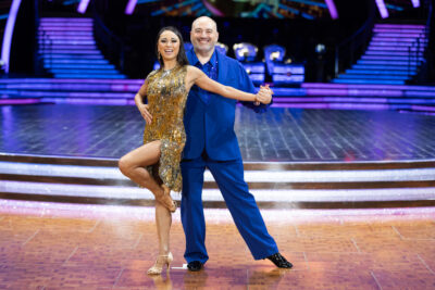Katya Jones and Wynne Evans in a Strictly Tour photocall
