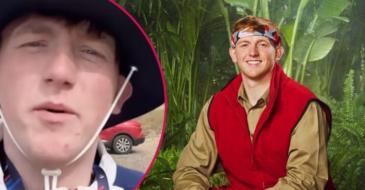 Angry Ginge in his I'm A Celeb mugshot