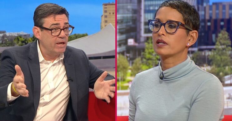 Andy Burnham and Naga Munchetty on BBC Breakfast