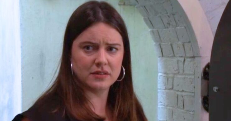 Zoe looks worried on EastEnders (Credit: BBC/Composite: ED!)