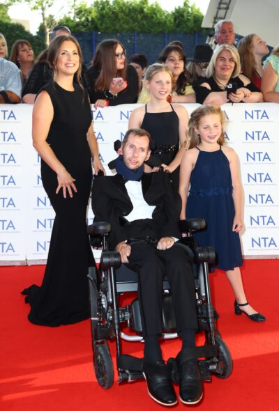 Rob Burrow with his family at the NTAs