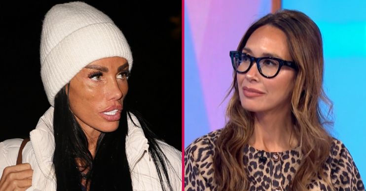 Katie Price in a hat and Myleene Klass on Loose Women