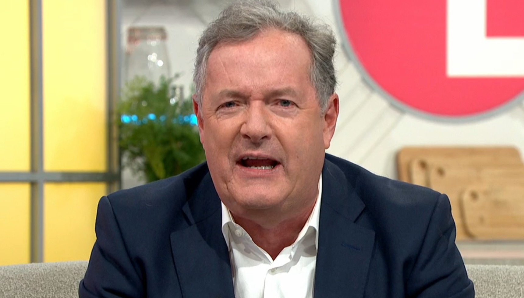 Pete Wicks look down the camera on Lorraine