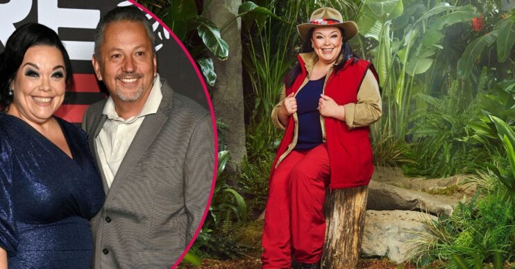 Lisa Riley and Al smiling / Lisa Riley on I'm A Celeb