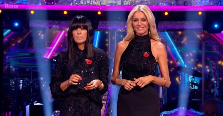 Claudia Winkleman and Tess Daly hosting Strictly