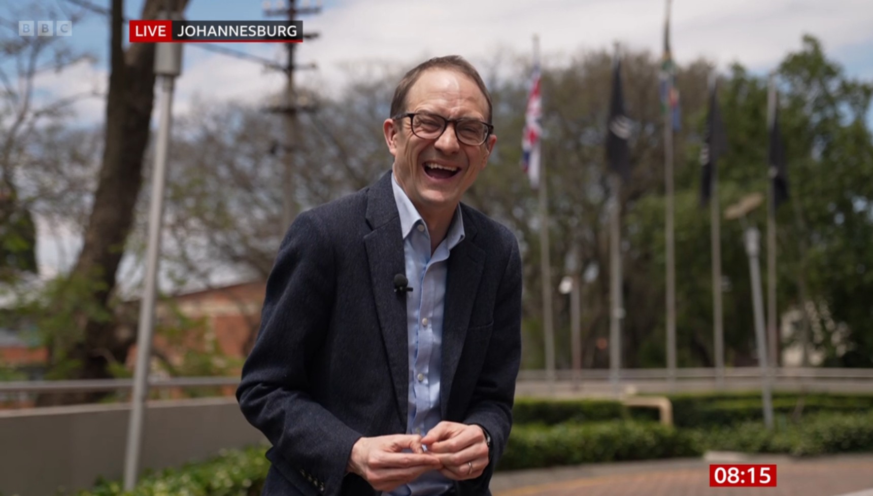 Chris Mason laughs on BBC Breakfast