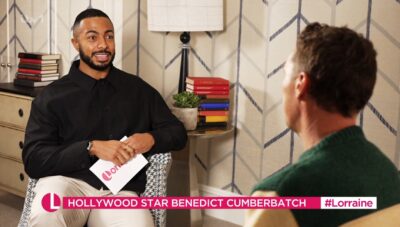 Tyler West interviewing Benedict Cumberbatch on Lorraine