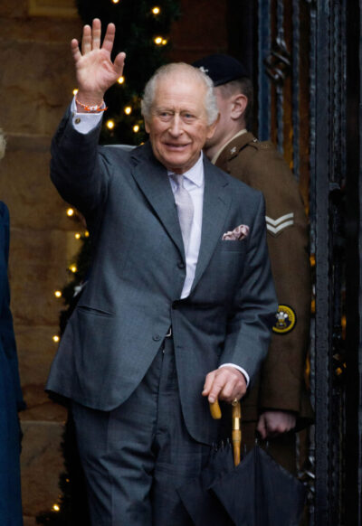 King Charles waving