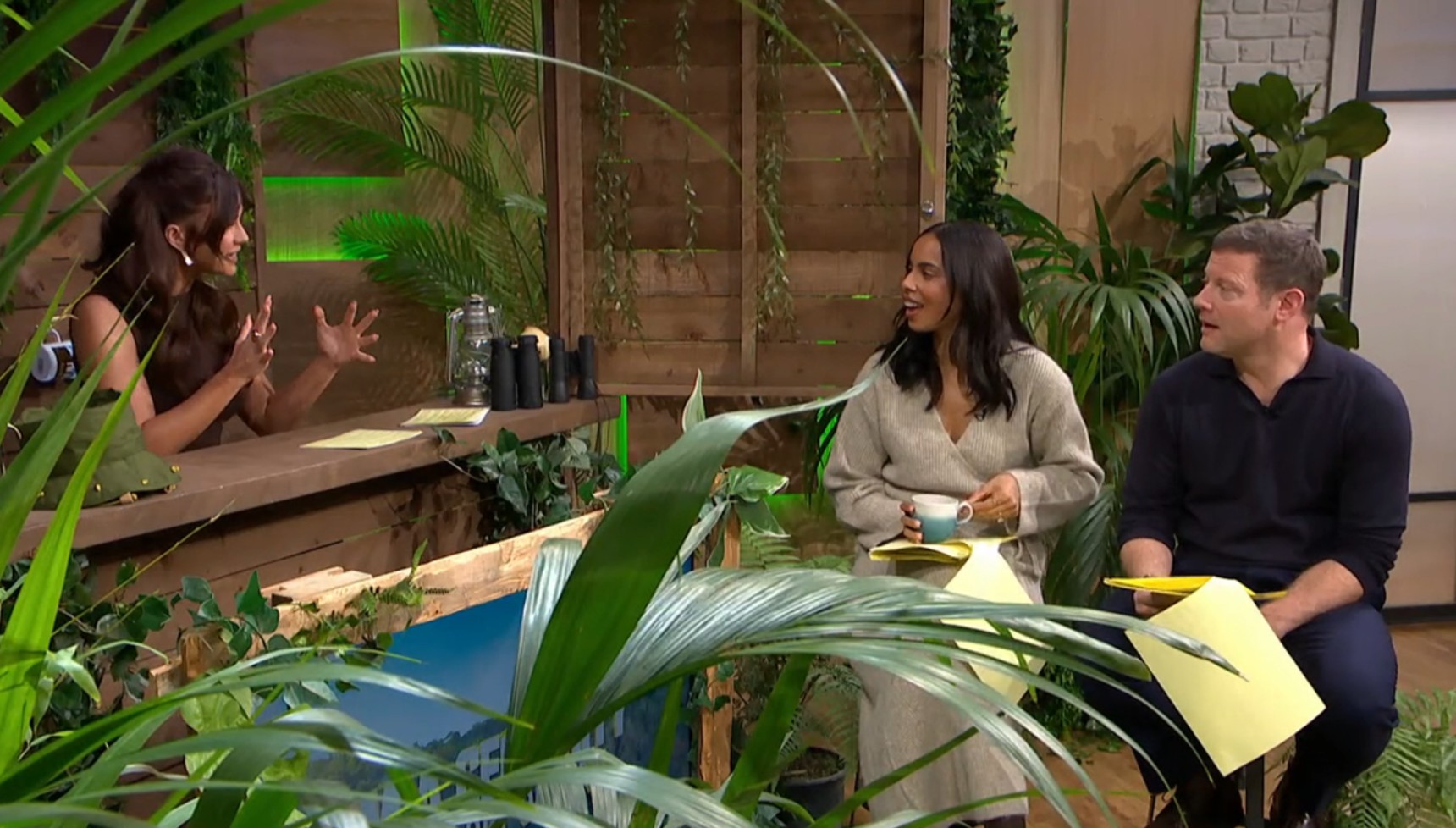 Vicky Pattison talking to Rochelle Humes and Dermot O'Leary on This Morning