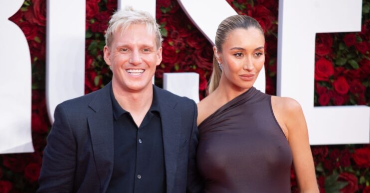 Jamie Laing and Sophie Habboo at The Roses Premiere