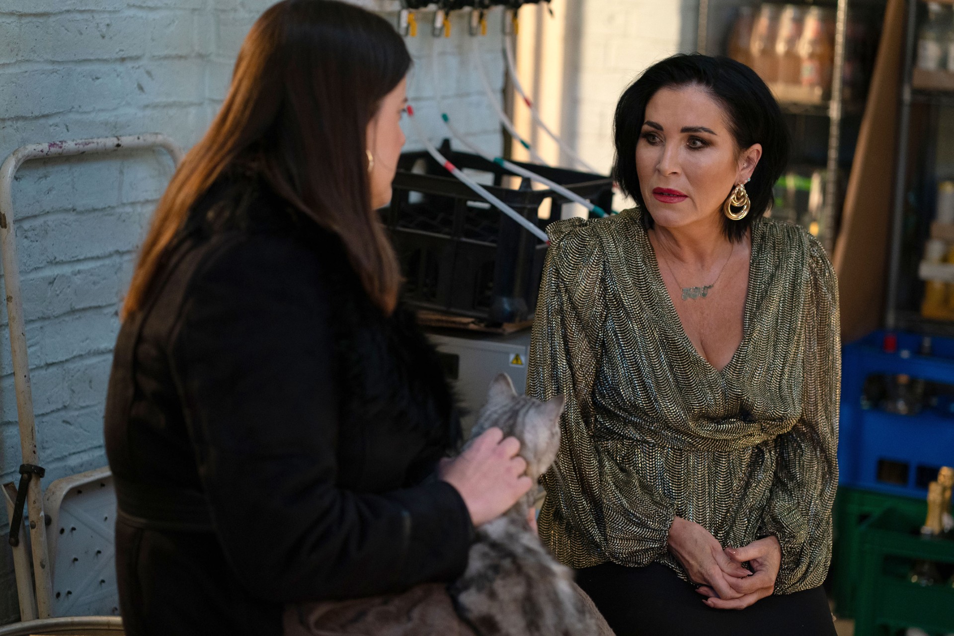 Zoe and Kat talk on EastEnders