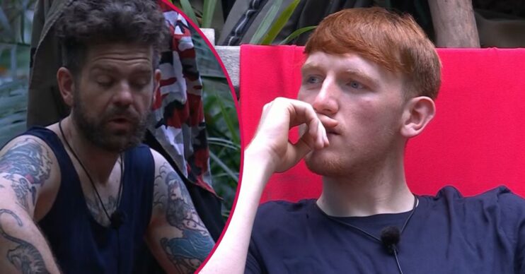ED composite of Jack Osbourne and Angry Ginge on I'm A Celebrity