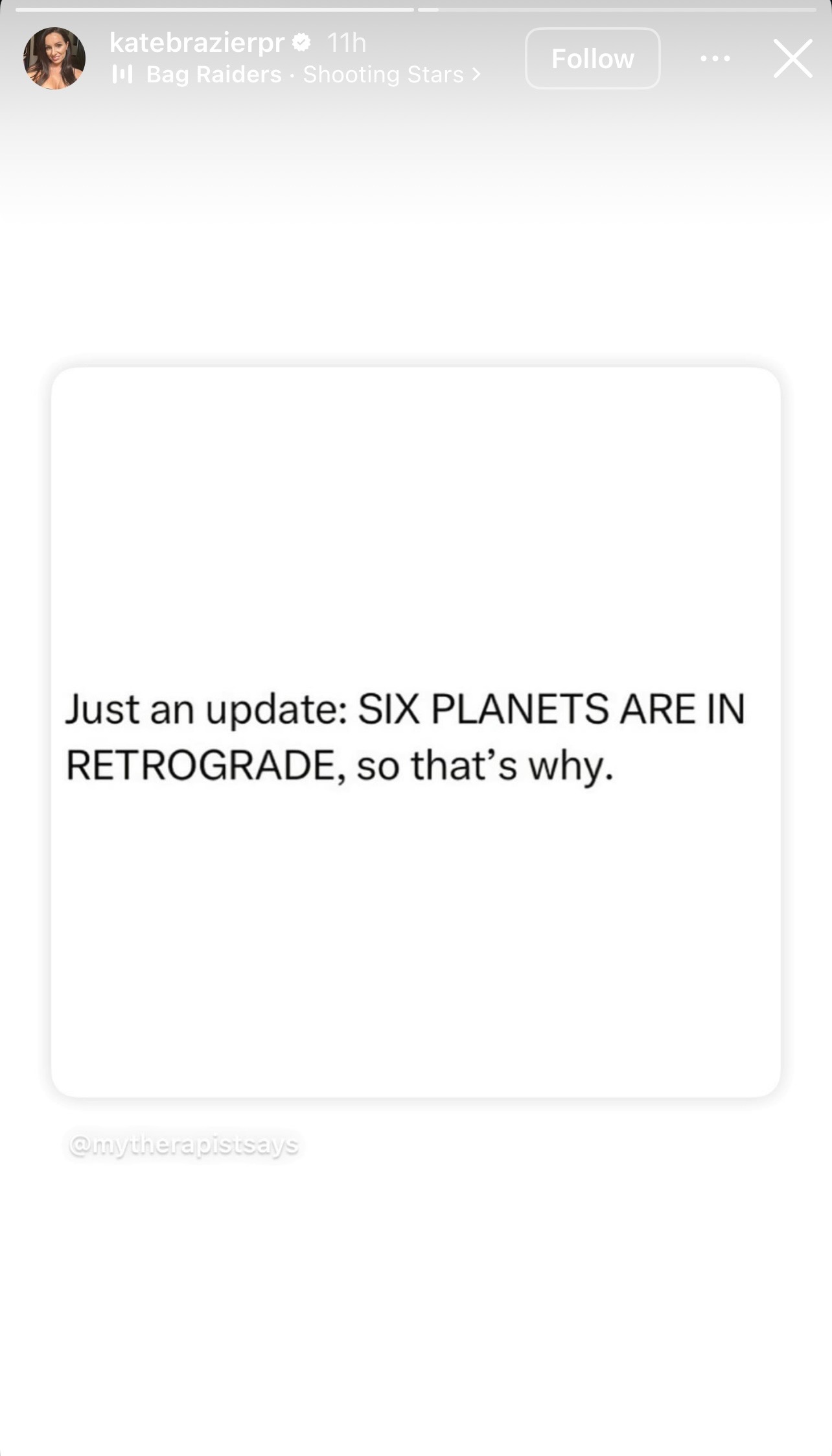 Kate's Instagram Story