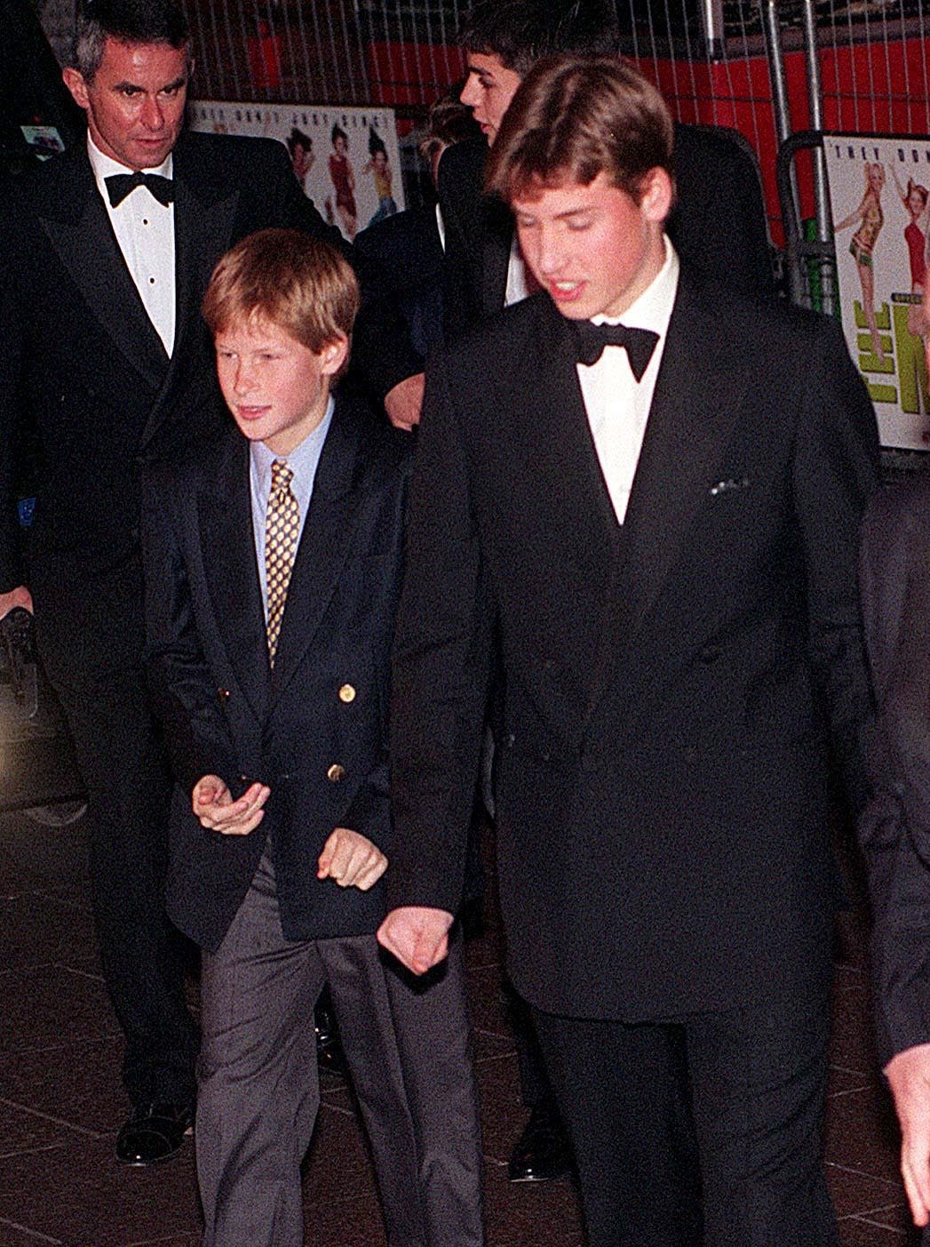 Prince Harry and William pictured in 1997