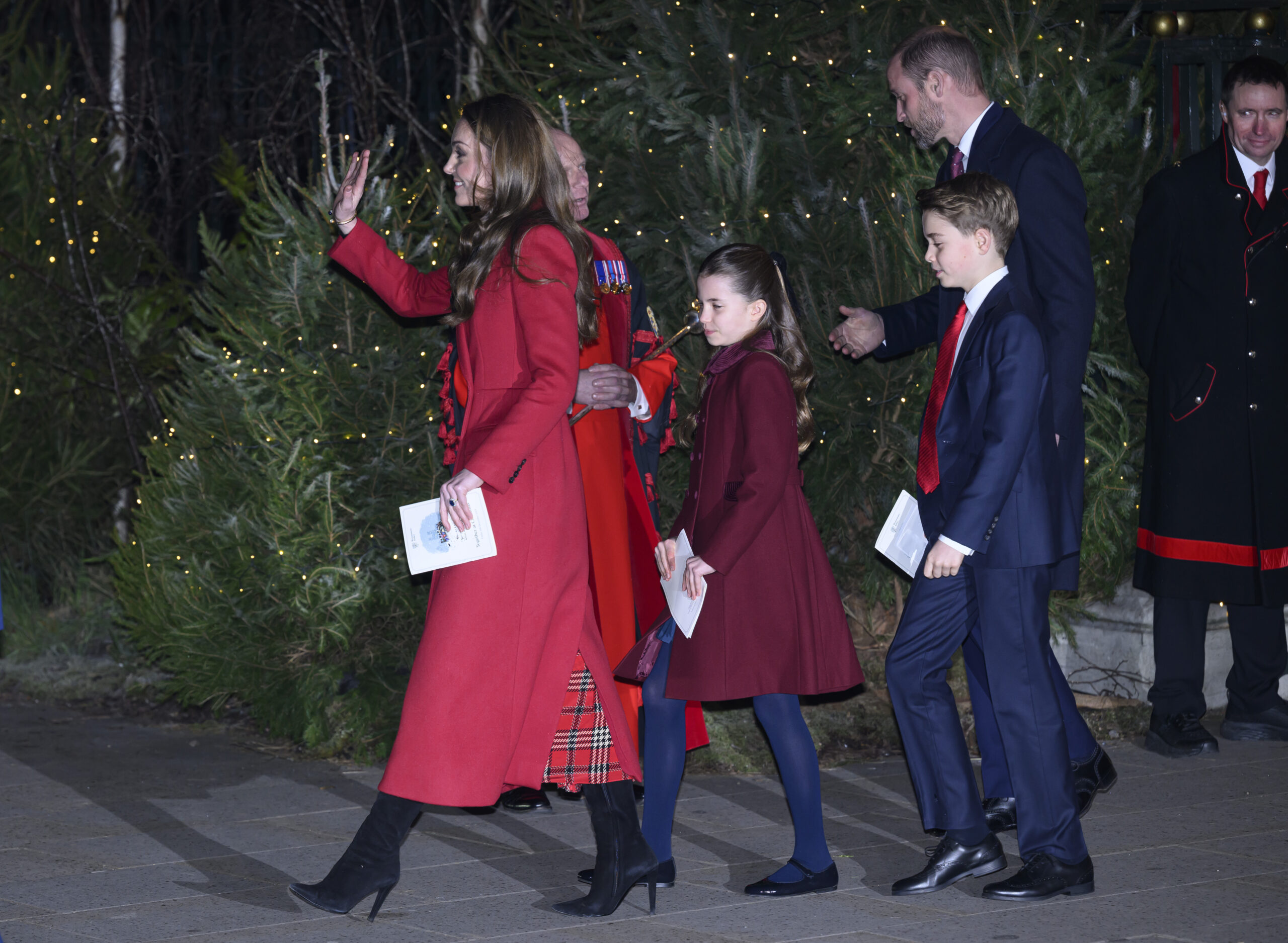 Kate, William, George and Charlotte at Together at Christmas carol service