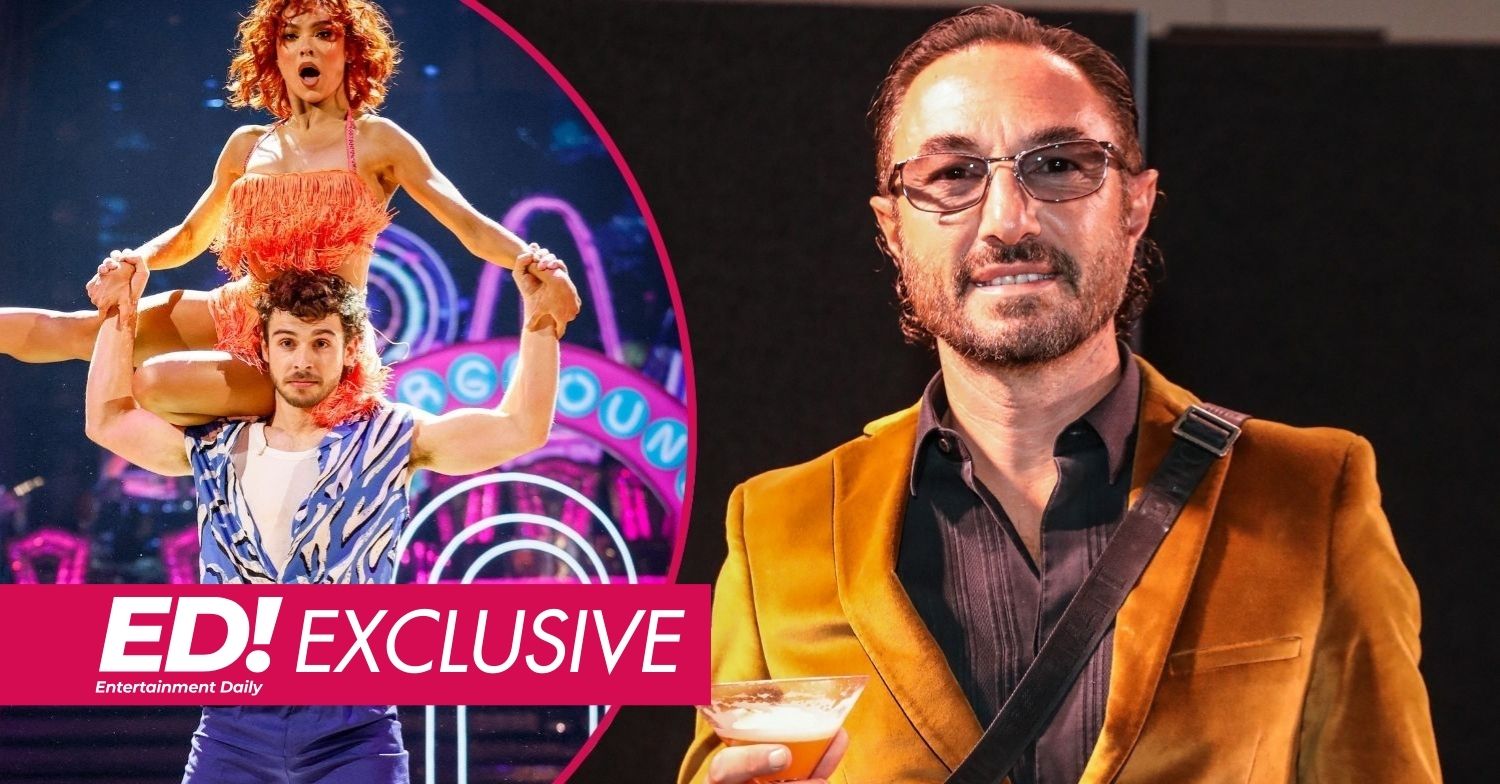 George Clarke and Alexis Warr on Strictly/Vincent Simone smiling