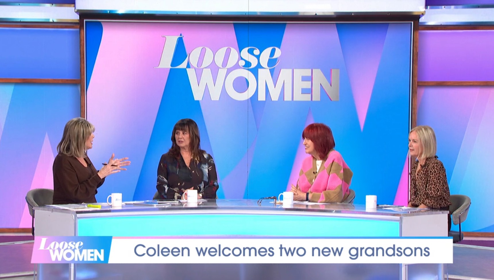 Ruth Langsford, Coleen Nolan, Janet Street-Porter and Mariella Frostrup on Loose Women