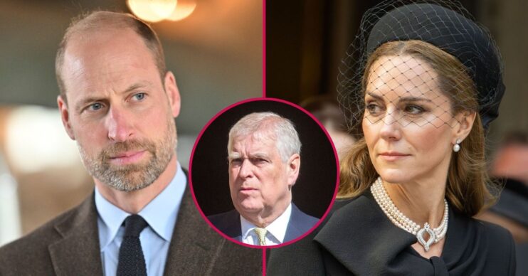 ED composite of Prince William, Kate Middleton and Andrew Mountbatten -Windsor at different outings